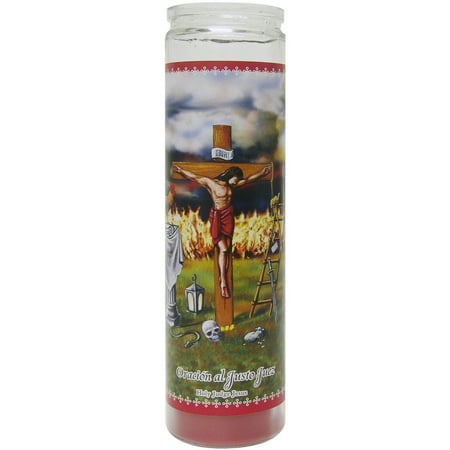 - Justo Juez Unscented Candle, Red