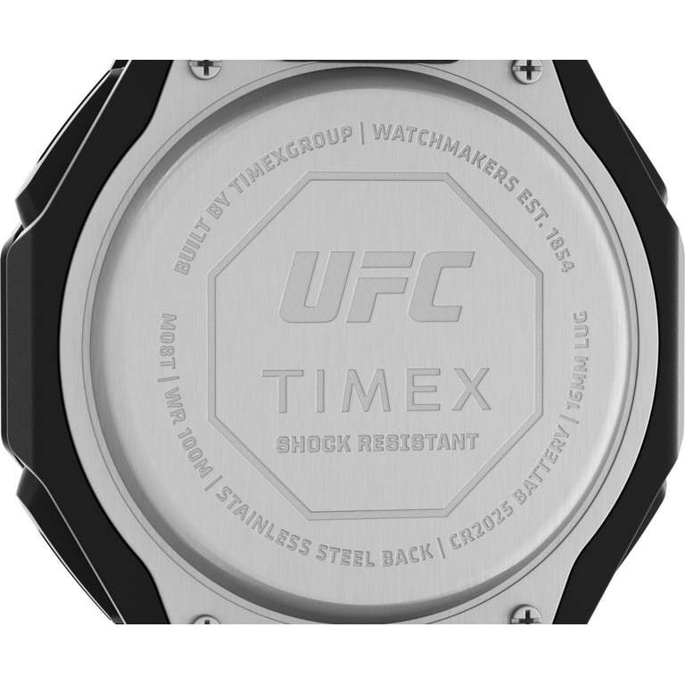 Timex UFC Men's Colossus 45mm Watch - Black Strap Black Dial