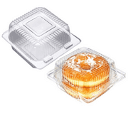 Clear Hinged Plastic Containers,Clamshell Food Containers with Clear Lids,Takeout Tray for Pastry,Salad,Dessert,Burgers,Sandwich,Cookies Take-Out Container,Individual Cupcake Containers(50 Pack)