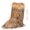 #164-Brown, variant on Roncen Women's Chunky Sole Fleece Lined Knee High Winter Boots - Sweet & Cool Casual Thickened Height Increasing Warm Boots with Fashionable Low Heel Mid-Calf Design