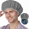 thumbnail image 1 of wonima11 Men Shower Cap Reusable Waterproof, Dual-Layer Design, Double-Sided Use,Protects Hair in Shower, Spa, Travel & Cooking, Adjustable Elastic for Comfortable Fit (Blue Disguise, One Size), 1 of 1