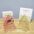 thumbnail image 1 of Desktop simple Iron Triangle bookshelf creative book stand style office magazine book storage rack, 1 of 4