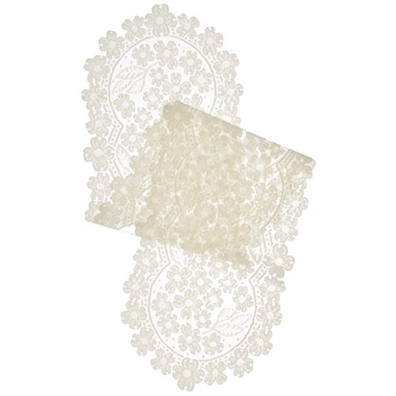 Heritage Lace DW-1453E Dogwood 14 x 53 in. Runner - Ecru