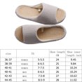 thumbnail image 2 of Zapatillas de dormitorio Diapositivas de pana Zapatillas de lino antideslizantes Cómodas para mujeres y hombres, 2 of 6