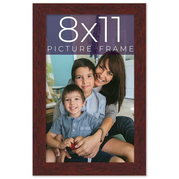 8x11 Frame Brown Solid Wood Picture Frame Width 0.75 Inches | Interior Frame Depth 0.5 Inches |