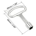 thumbnail image 3 of Llave de Gabinete Eléctrico, Llave de Seguridad de Caja de Medidor de Agua Cuadrada de Aleación de Zinc de 8mm 5Pcs, 3 of 4