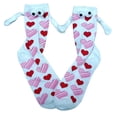 thumbnail image 1 of TIEVOSA Chaussettes Mi-Hautes pour Amoureux de la Saint-Valentin (Rose Clair), 1 of 3