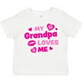 thumbnail image 3 of Inktastic My Grandpa Loves Me with Hearts and Kiss Boys or Girls Toddler T-Shirt, 3 of 5