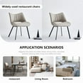 thumbnail image 6 of NessCarsti 2-Piece Faux Leather Chairs, Black Metal Legs, Grey, 19.6"W x 31.8"H, Indoor/Outdoor, 6 of 12