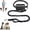 Black, variant on Free Dog Leash with Zipper Pouch, Dual Padded Handles Running Leashes, Retractable Adjustable Bungee Waist for Medium and Large Dogs (Blue,Single Leash)