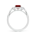 thumbnail image 2 of ANGARA Lab Grown 1.6 Ct Vintage Inspired Ruby Ornate Halo Engagement Ring for Women in 14K White Gold (Size-8x6mm) | July Birthstone, Anniversary, Jewelry Gift for Women | Lab-Grown Ruby Ring, 2 of 8