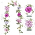 thumbnail image 3 of Enredadera de peonías, flores artificiales, pétalos de seda realistas, diseño flexible, plástico duradero, para el hogar, bodas, fiestas de cumpleaños y decoración de temporada, 3 of 5