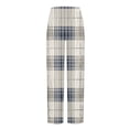 thumbnail image 3 of Brondbend Casual Pants Men Mens Pants Straight Fit Elastic High Waist Pocket Trousers Print Fashion Loose Trousers Holiday Fall Winter Pants Navy, 3 of 4