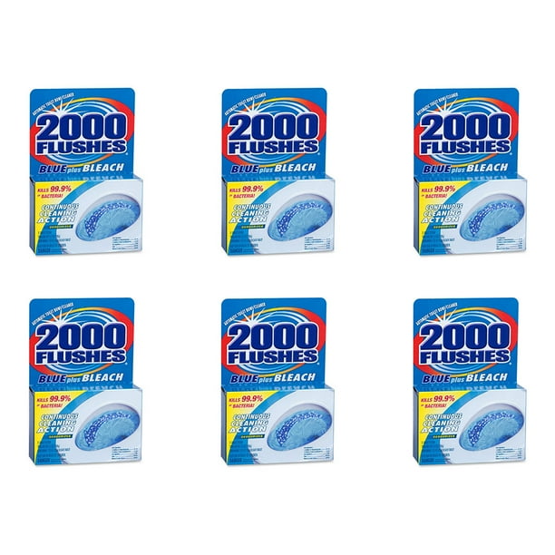 2000 Flushes Continuous Action Chlorine Toilet Bowl Cleaner with Bleach