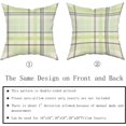 thumbnail image 5 of Green Plaid Pillow Covers 18x18 Set of 2 Spring Light Blue Green Colored Buffalo Checked Print Summer Decorative Throw Pillows Holiday Pillowcase Cotton Square Cushion Cover Decor for Couch Bed Sofa, 5 of 6