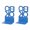 Color:Blue, variant on 2Pcs Hollow Book Ends for Shelves Heavy Duty Metal Bookends Hollowed Letter Bookends Desk Book Ends Book Stopper