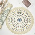 thumbnail image 4 of Round Boho Placemats Washable Cotton Teapot Mats Thick Circular Tassel Woven Placemat for Teapot/Mug, 4 of 5