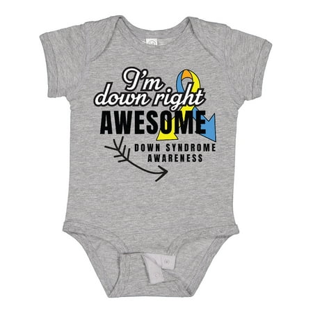 

Inktastic Im Down Right Awesome Down Syndrome Awareness with Arrow Gift Baby Boy or Baby Girl Bodysuit