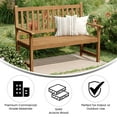 thumbnail image 4 of Flash Furniture Adele Commercial Grade Indoor/Outdoor Patio Acacia Wood Bench Brown (LTS0525BR), 4 of 10