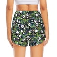 thumbnail image 2 of Lsque Fun Panda Playing With Bamboo Leaves Printed Women's Running Shorts with Liner Pockets,Elastic Quick Dry Workout Athletic Gym Yoga Shorts,Womens High Waist Shorts-X-Large, 2 of 9
