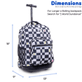 thumbnail image 5 of J World Boys And Girls Sunrise 18" Rolling Backpack For School And Travel, Icon Checkers, 5 of 6