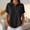 A1_Black, variant on Waffle Knit Polo Shirts Short Sleeve Shirts Oversized Casual Loose Half Button Placket V Neck Collared Tops Basic Tee Blouse Summer Trendy Plus Size Pullover Tennis Golf Shirt Orange 4Xl