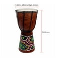 thumbnail image 3 of 6in African Djembe Drum Hand-Carved Solid-Wood Goat-Skin Traditional African Musical Instrument, 3 of 7