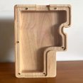 thumbnail image 1 of Hucha de madera con 26 letras en inglés, adornos de madera, hucha de acrílico transparente, 1 of 6