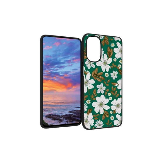Pretty-white-flowers-3 Phone Case, Degined for Moto G 5G 2022 Case Men Women, Flexible Silicone Shockproof Case for Moto G 5G 2022