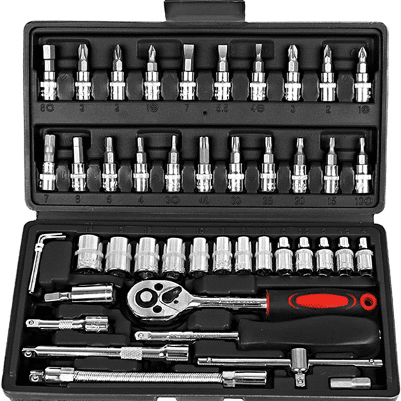 Ratchet Kit 53pcs Car Repair Tool Kit Car Repair Tool Ratchet Torque Wrench Combo Multifunctional Hand Tools