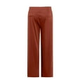 thumbnail image 4 of Women's Work Pants Business Casual Dress Pants High Waisted Stretchy Pull on Office Slacks with Pockets 03-Brown XL, 4 of 4
