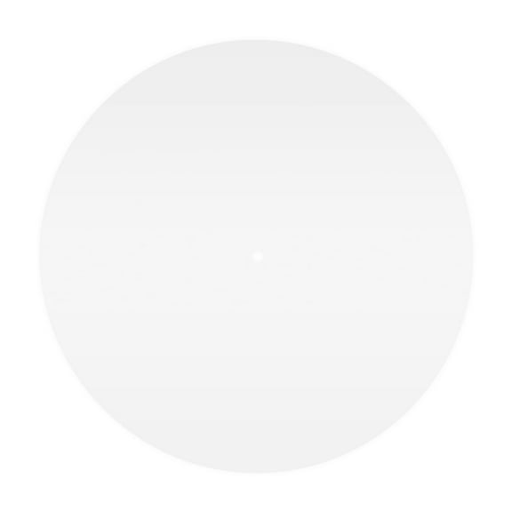 Big Fudge Acrylic Turntable Mat - Static & Vibration Reducing Record Player Slipmat - Vinyl Accessories for Better Grip - Fits All 12" Platter - White
