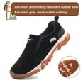 thumbnail image 3 of Hiking Shoes for Men Laceless Suede Breathable Slip Resistant Boots Lightweight Sneakers for Outdoor Walking Trekking Trail, 3 of 7