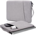 thumbnail image 2 of Funda para portátil compatible con MacBook Air Mac Pro M1 Surface de 13 pulgadas Lenovo Dell HP Accesorios para bolsa de computadora Funda de poliéster con bolsillo, gris, 2 of 4