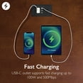 thumbnail image 5 of Solid Wood Coastal Nightstand with USB-C Charging Station, Soft-Close Drawer, Bedrooms and Living Rooms, 5 of 16