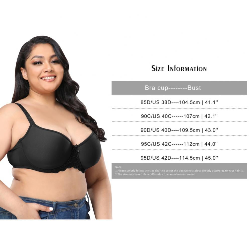 Hexin plus size large cup jelly bra back fat big cup full coverage Dee –  Quantum Cart
