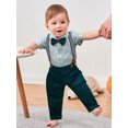 thumbnail image 6 of CARETOO Baby Boy Clothes Suits Gentleman Outfits Formal Bodysuit Shirts Suspender Pants Bowtie Hat, 6 of 6