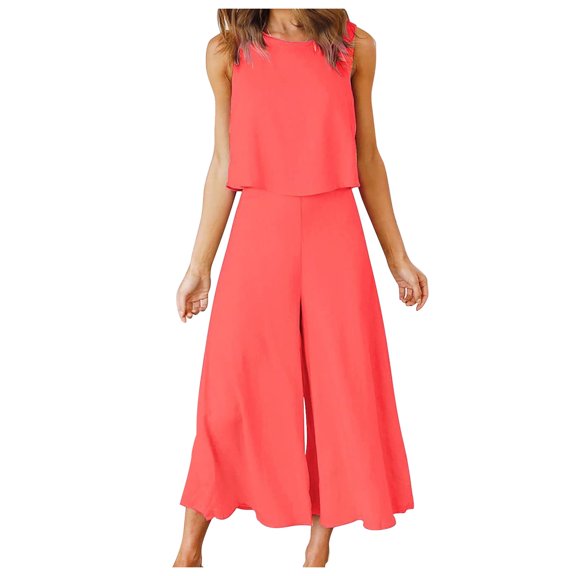 2 Piece Sets for Women Casual Two Piece Summer Sets for Women Clothing Set Female Round Neck Short Sleeve Tops Pants Sets Long Pant Style S_275 Women's Tracksuits Orange M