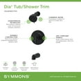 thumbnail image 4 of Symmons 3592BBBZ15TRM Dia Hydromersion Tub And Shower Trim Package - Bronze, 4 of 7