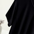 thumbnail image 5 of Bosfbaoi Pajama Tops For Women Plus Size Short Sleeve T-Shirt V-Neck Breathable Casual Top Thin Base Layer Sleepwear Shirt, 5 of 8