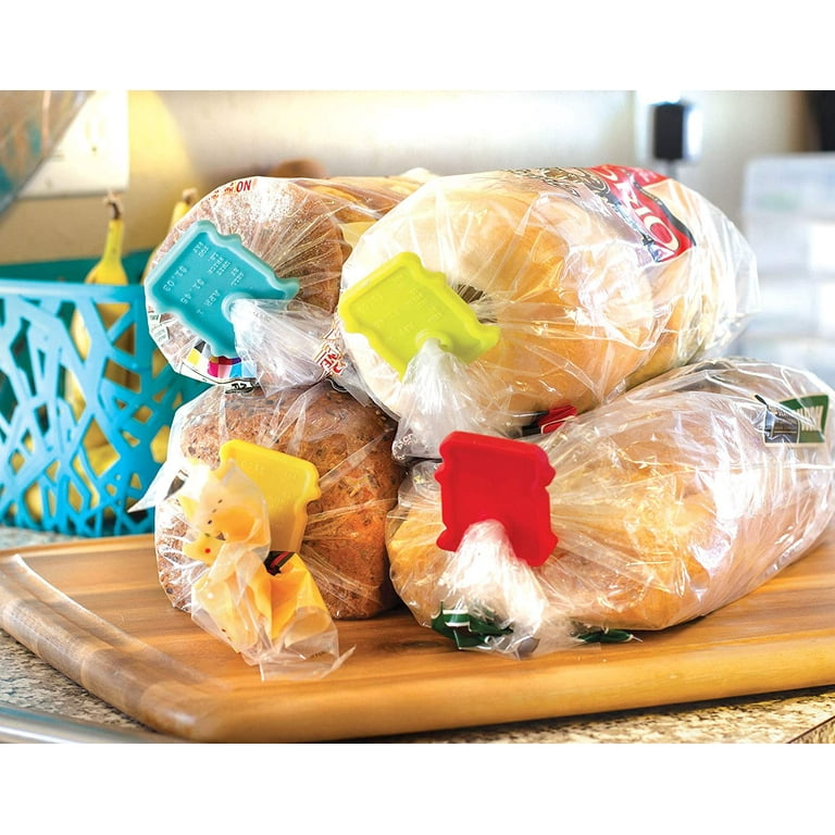 Large Silicone Bread Bag Clips 4 Pcs Set Plastic Oversized Washable Reusable