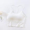 thumbnail image 4 of HAYIMI Women Spaghetti Strap Built In Bra Camisole Tank Tops For Seamless Comfort Stretch Sleeveless With Removable Padding And Backless Design Summer Round Neck Solid Color Birthday Vests, 4 of 4