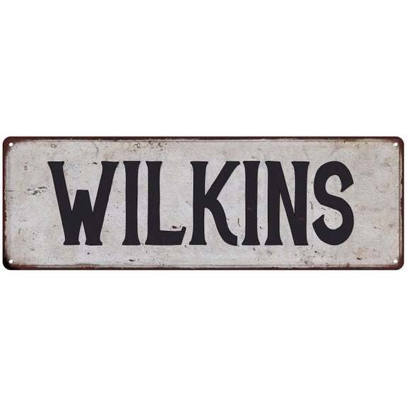 WILKINS Vintage Look Rustic Chic Metal Sign 6x18 106180036732