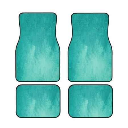 Easygdp Teal Turquoise1 Car Foot Mat Set of 4 Pieces Anti-Slip Neoprene Auto Floor Mats Carpet Universal Fit Automotive Floor Foot Mats Set for SUV Van Trucks