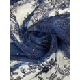 thumbnail image 2 of Beautiful Embroidered Lace w/Sequins, By the Yard from Sal Tex Fabrics, Navy Blue, 2 of 2