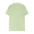 thumbnail image 5 of WCMZJ Plus Size Tops for Women Summer Short Sleeve Shirts Crew Neck Cute Eyelet Tees Tops Green L, 5 of 5