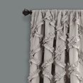 thumbnail image 3 of Lush Decor Ruffle Diamond Window Curtain Gray Set 54x84, 3 of 5