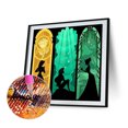 thumbnail image 1 of Cuadros Decorativos Princesa silueta 5D DIY taladro redondo completo diamante pintura Kits arte (E1854) Wdftyju  embutido en tela, 1 of 3