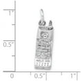 thumbnail image 2 of 925 Sterling Silver Polished Cell Phone Charm 22x8mm Wide Pendant Necklace for Women - 4.6 Grams, 2 of 2