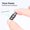 thumbnail image 4 of Uxcell Spring Cord Locks Rope Stopper Double Hole Toggle Fastener Plastic Metal Metal Black 12pcs, 4 of 7